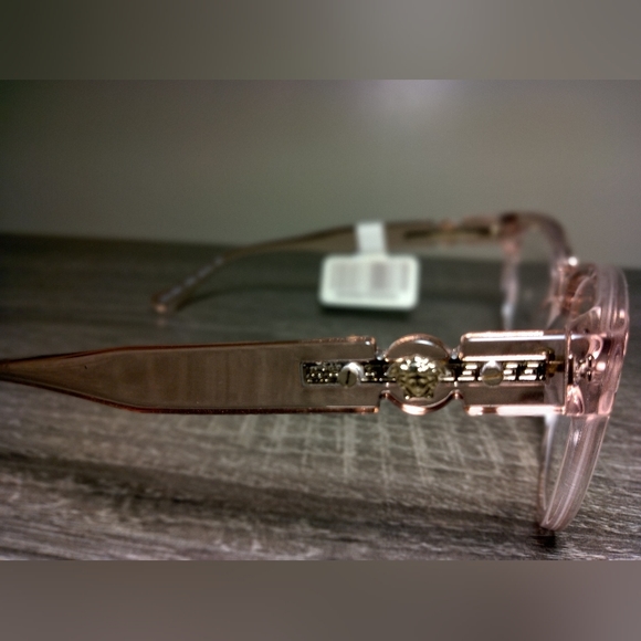 (SOLD!!!) Versace Pink Clear Women's Glasses (Brand New) - Picture 4 of 5